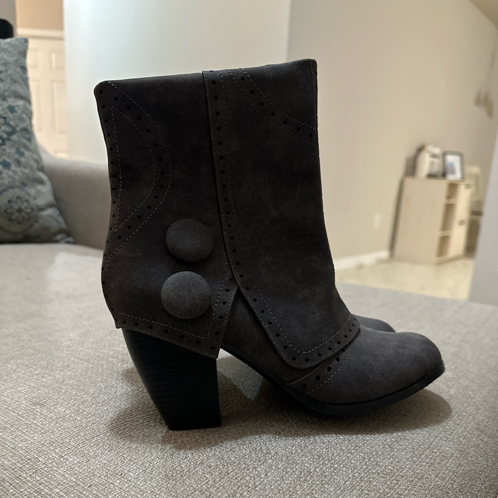 Gray booties size 7.5